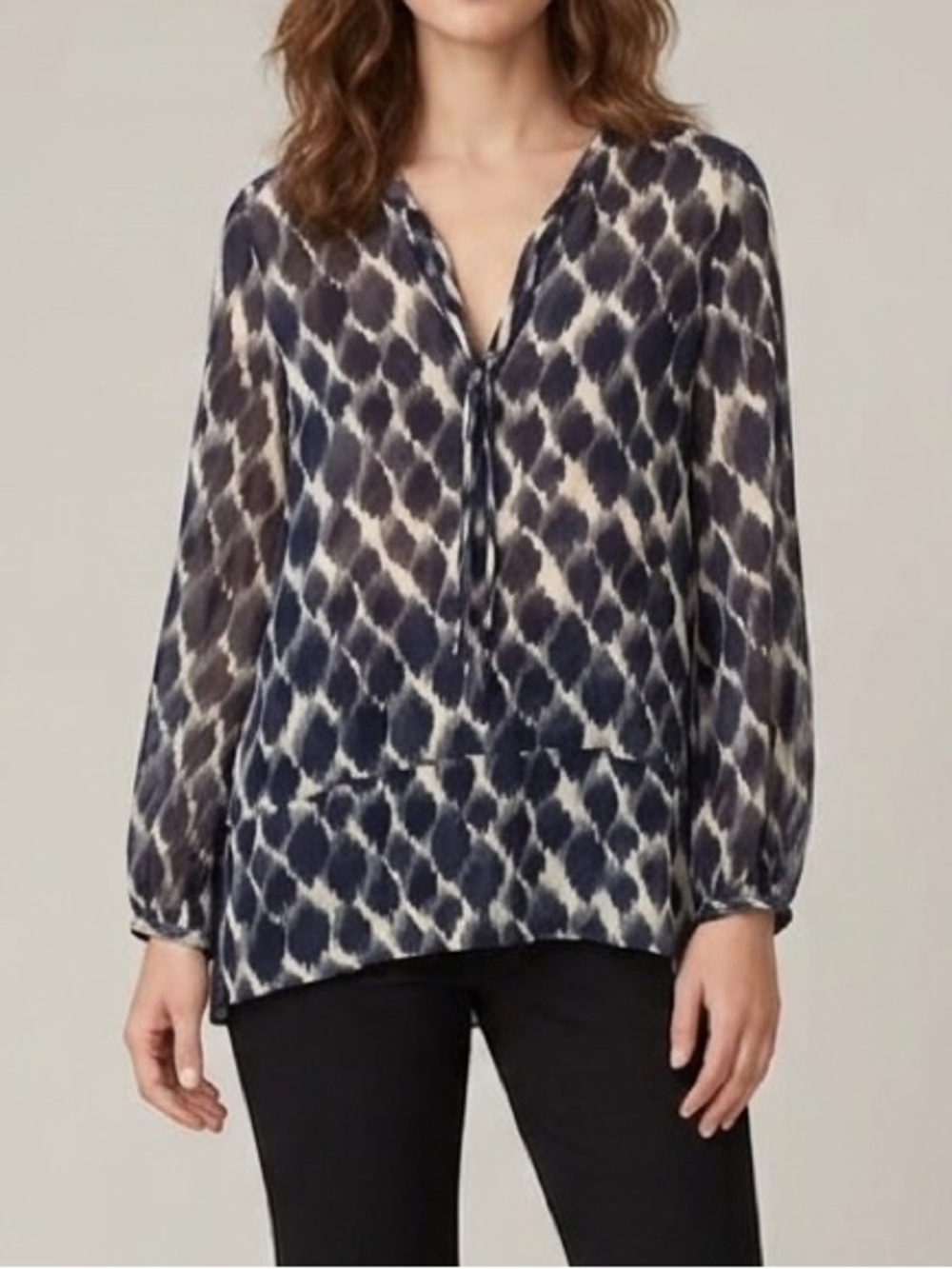 Club Monaco 100% Silk Chiffon Top